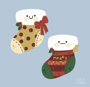 圣诞主题小插画ins:siseliestudio