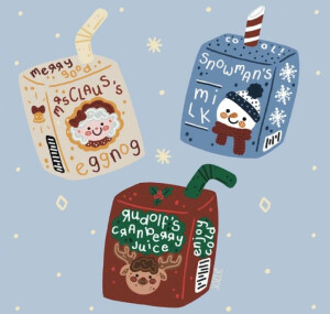 圣诞主题小插画ins:siseliestudio