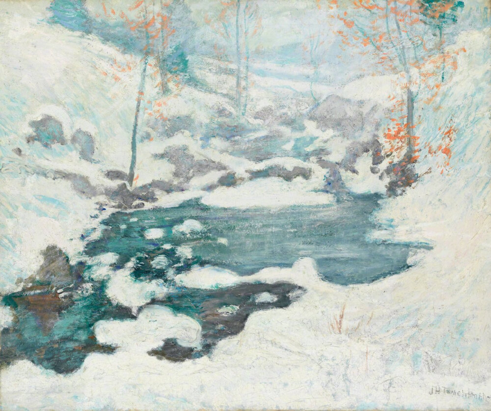 19世纪的迷蒙雪日。作者：John Henry Twachtman ​