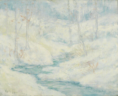 19世纪的迷蒙雪日。作者：John Henry Twachtman ?