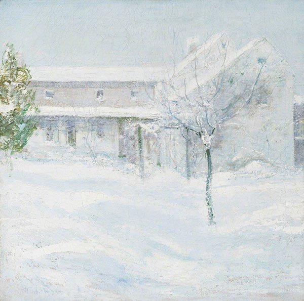 19世纪的迷蒙雪日。作者：John Henry Twachtman ?