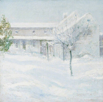 19世纪的迷蒙雪日。作者：John Henry Twachtman ​