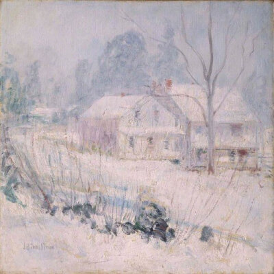 19世纪的迷蒙雪日。作者：John Henry Twachtman ​