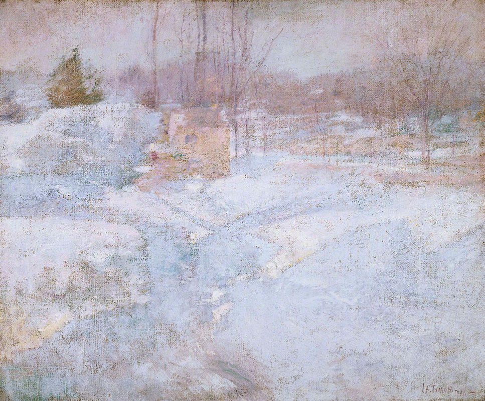 19世纪的迷蒙雪日。作者：John Henry Twachtman ?