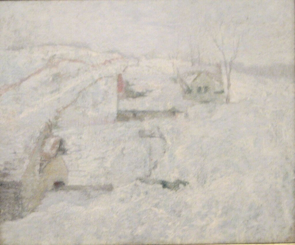 19世纪的迷蒙雪日。作者：John Henry Twachtman ?