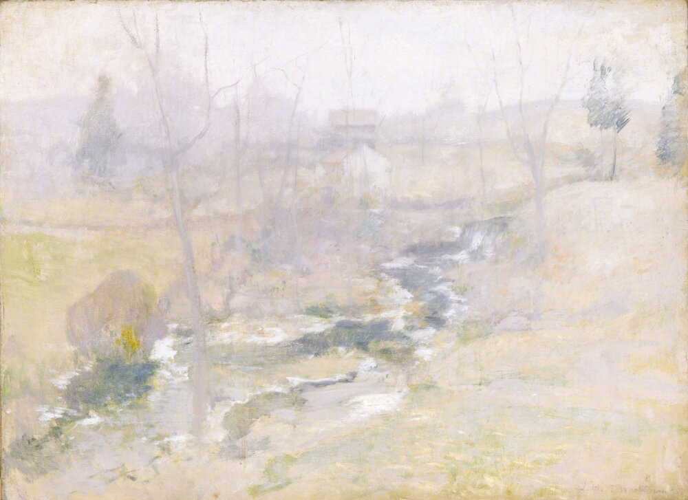 19世纪的迷蒙雪日。作者：John Henry Twachtman ?