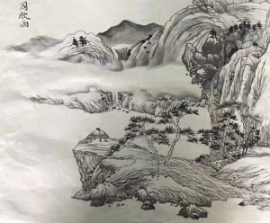 拨云见日，云上看景
努力的人都在高处相见
厚宁艺术教育国画班作品