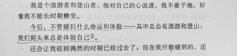 20201228
忽然想明白了一些
最近感觉良好的时候是我作为一个整体
在控制和协调 正确调动我的情绪
它们是规则 方正的
被收纳 有顺序和目的地取用
而之前状态差的时候则是情绪在裹挟我
它们是浓的粘稠的雾气
吞食 支配我的整体
源源不断生出它们的孩子
（配图仍然没太多心思选择 就还是用前几天读尼采的时候拍下来的感触句子吧）