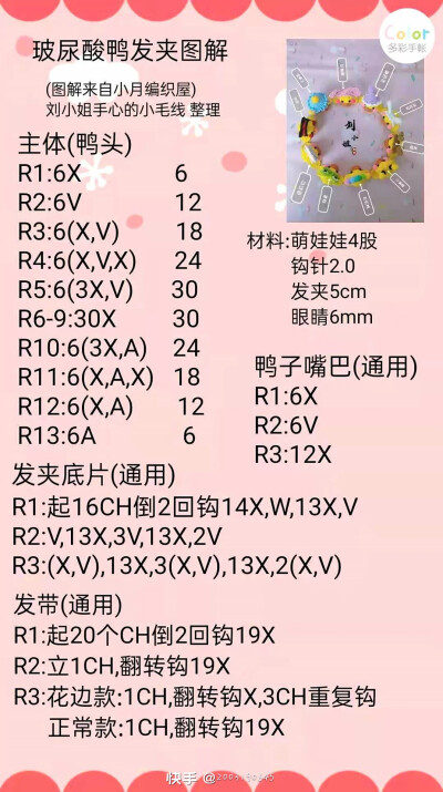 立体变装鸭发夹