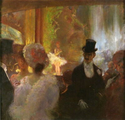 19世纪的烟火夜宴。作者：Gaston La Touche ​