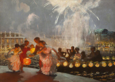 19世纪的烟火夜宴。作者：Gaston La Touche ​