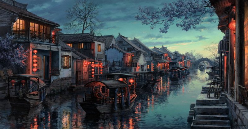 油畫 ：Evgeny Lushpin