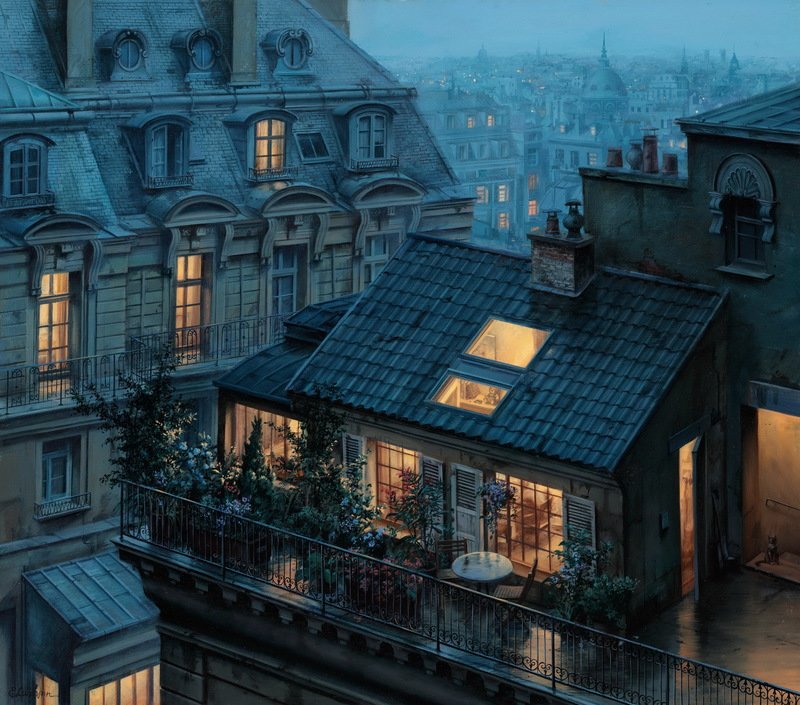 油畫 ：Evgeny Lushpin