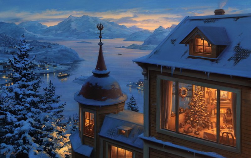 油畫 ：Evgeny Lushpin