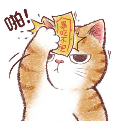 对抗生活只能靠自己 ！《帖符猫》祝大家新年运势 妙！妙！妙！~~ 猫咪插画 By_魏大葱有木瓜