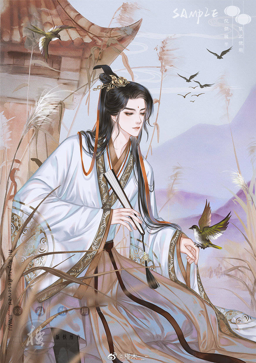 古风美男绘师槿木