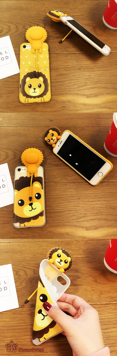 会叫狮子支架手机壳iphone7P
【颜色】以实物为准
【材质】硅胶
【适合机型】iphone7P
【包装】袋装
【产品简介】带小狮一起看世界吧！可爱的小狮造型，全包边保护手机，随意摆弄尾巴，凹出各种造型。背面按一按，还…