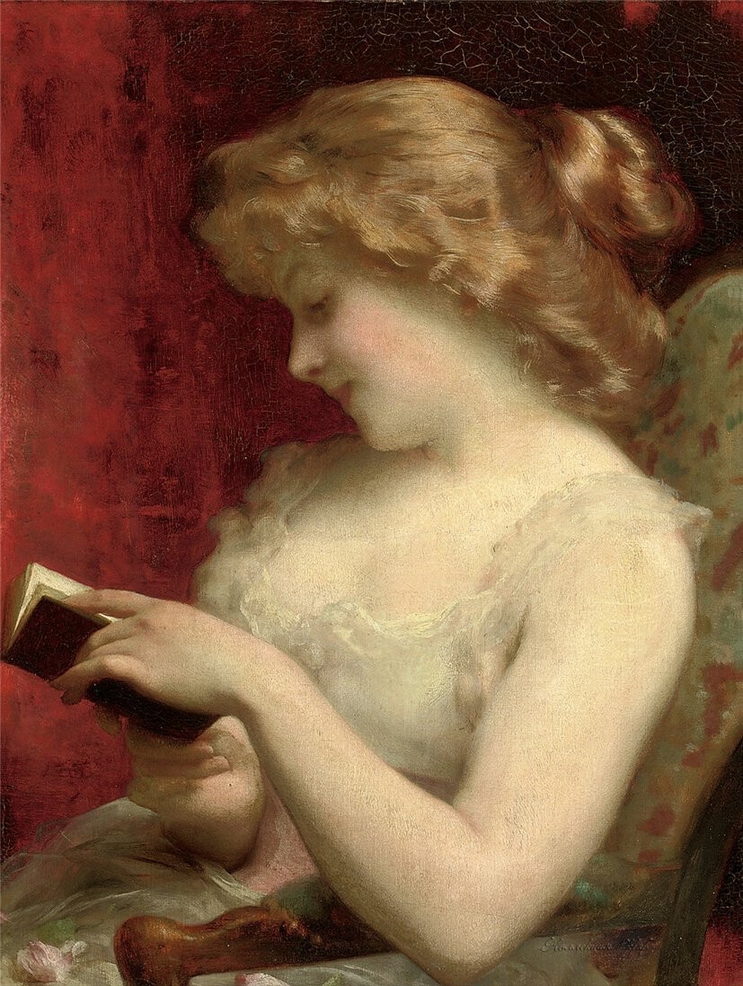 一本好书（法国画家Étienne-Adolphe Piot 作品） ​​​