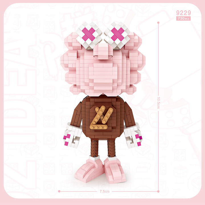 正版loz益智积木-LV KAWS
【颜色】以实物为准
【材质】塑胶
【包装】精美纸盒包装
【产品简介】本产品采用动漫形象设计。自己动手拼凑出图案，智力动脑，锻炼全局掌控能力。钻石颗粒更显精致，可以成为一款非常精美的装饰用品。
