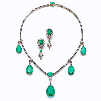 祖母绿套件，制作于19世纪上半叶，贝里公爵夫人的珠宝