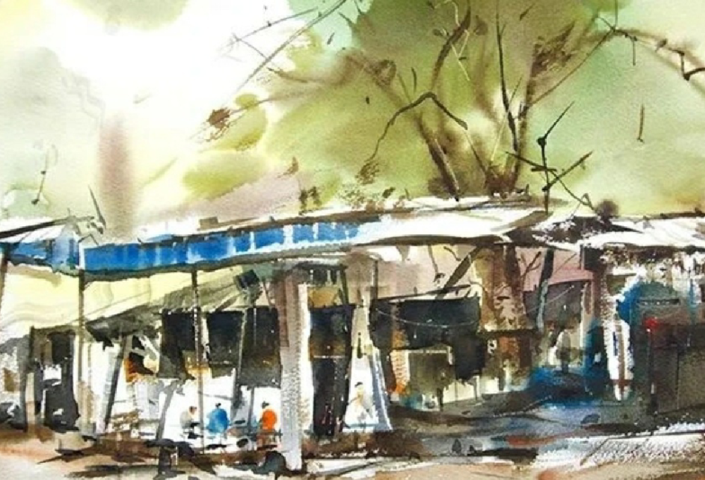 ·彩插集·
水彩风景
|马来西亚水彩画家，陈书强 ​ ​​​