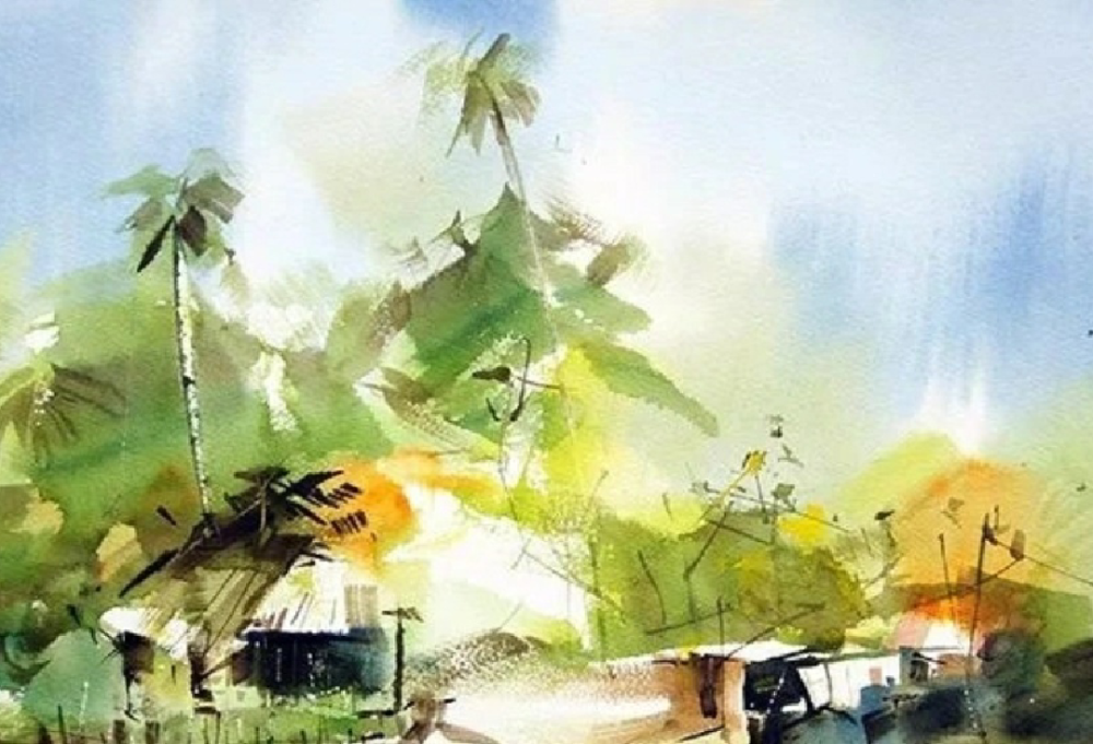 ·彩插集·
水彩风景
|马来西亚水彩画家，陈书强 ​ ​​​