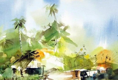 ·彩插集·
水彩风景
|马来西亚水彩画家，陈书强 ​ ​​​