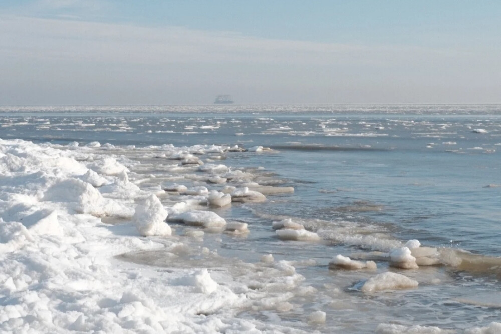 海水结冰
极寒之境，冰雪不等人