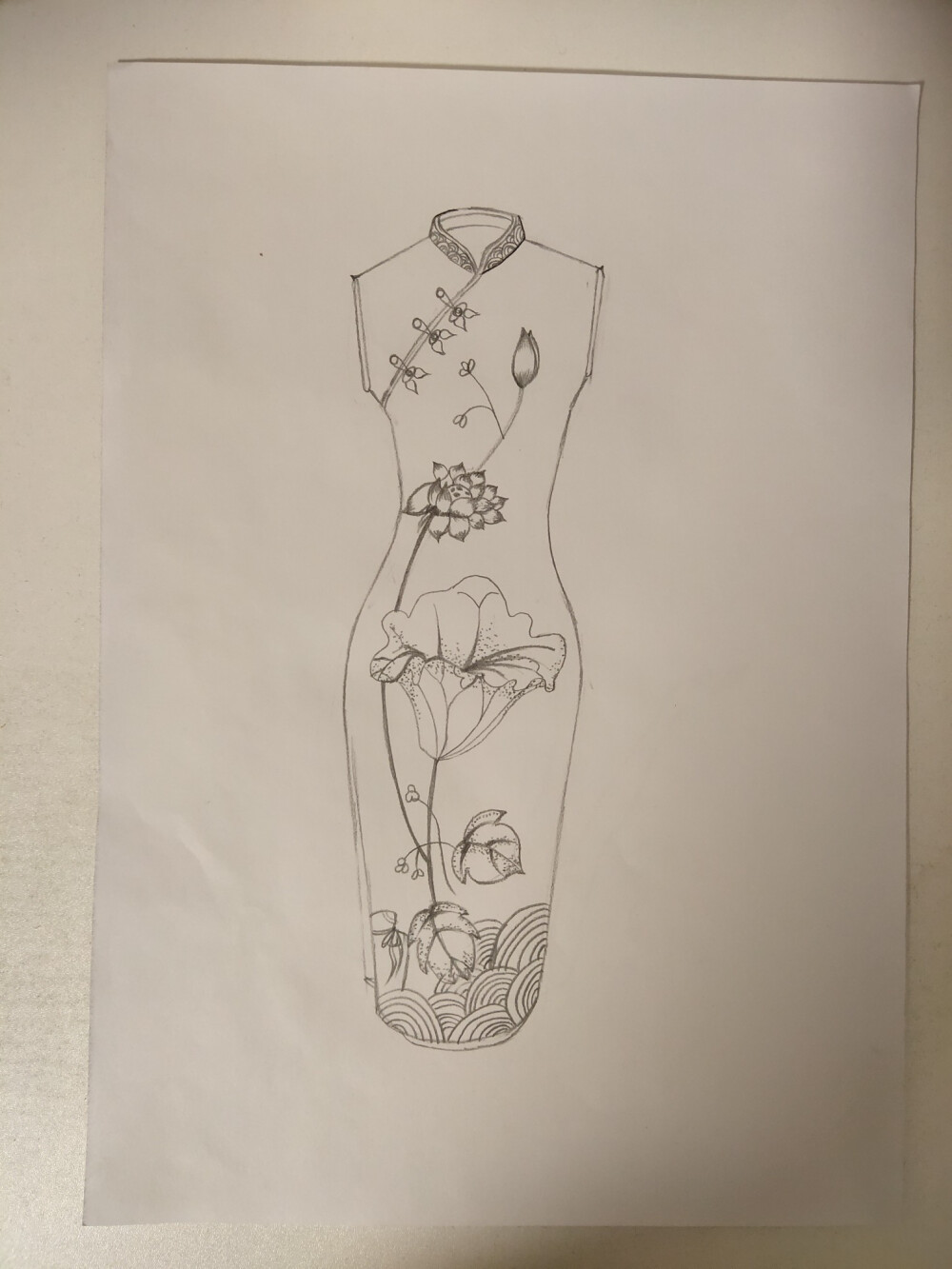 服装设计平面效果图
材料清单:a4纸、铅笔、橡皮、水彩笔