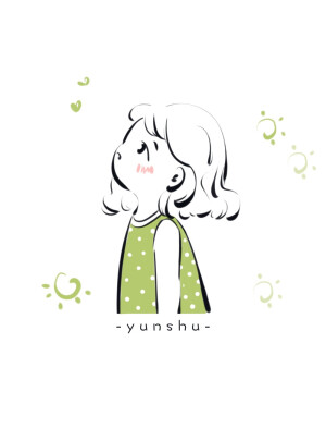 一组小清新简笔画女孩可爱侧颜
作者：_允书_ ​​​