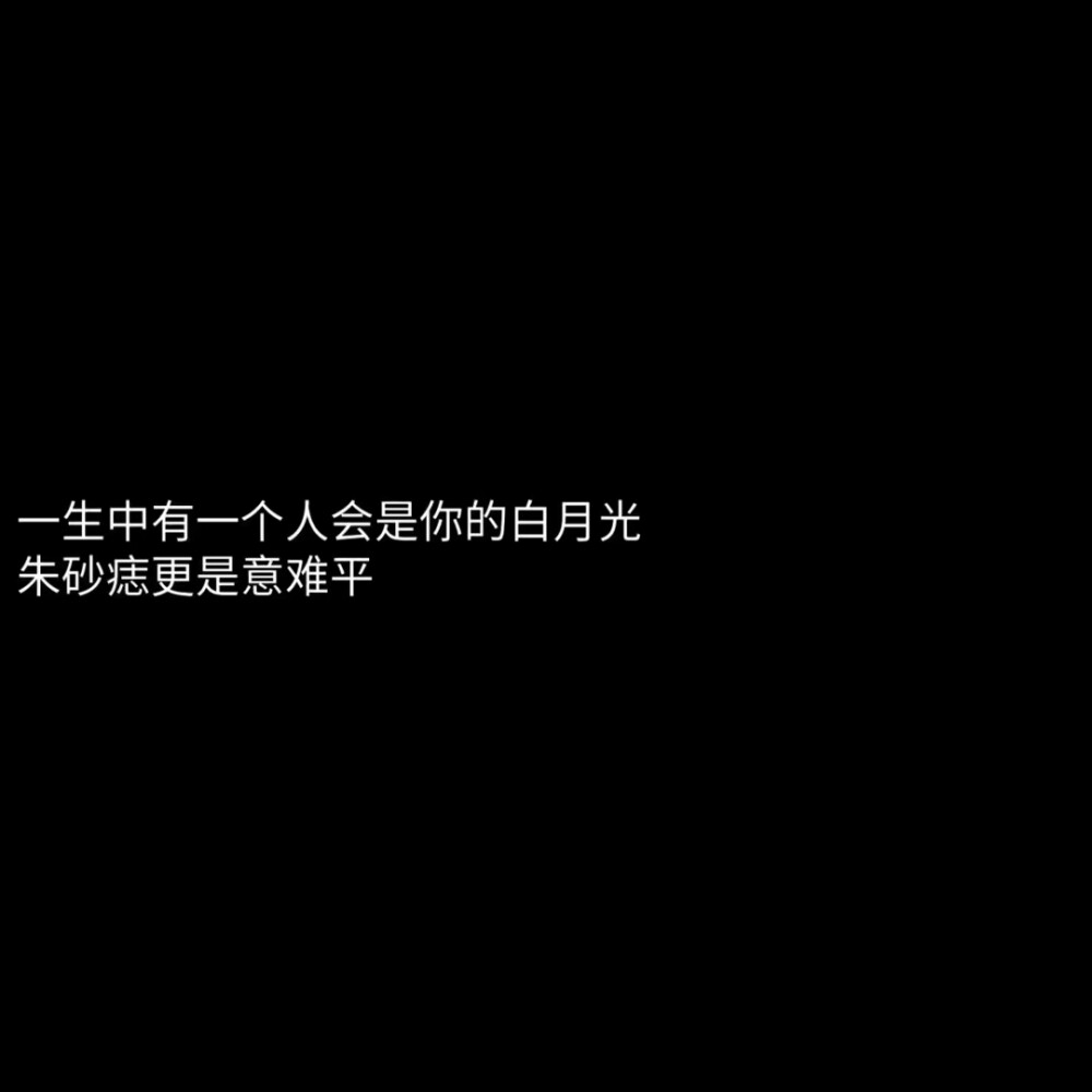 白月光与朱砂痣
纯黑色背景文字