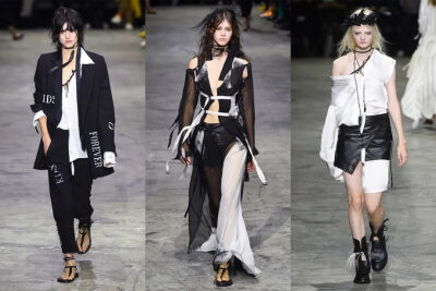 
作为Antwerp Six（安特卫普六君子）的成员之一的Ann Demeulemeester，擅长以不对称结构主义剪裁方式展现服装的美感，那些精细剪裁的长西服、黑马甲、垂感长裙、薄衬衣，无不令人惊艳。
