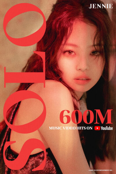 Jennie <Solo> YouTube播放量突破6亿次