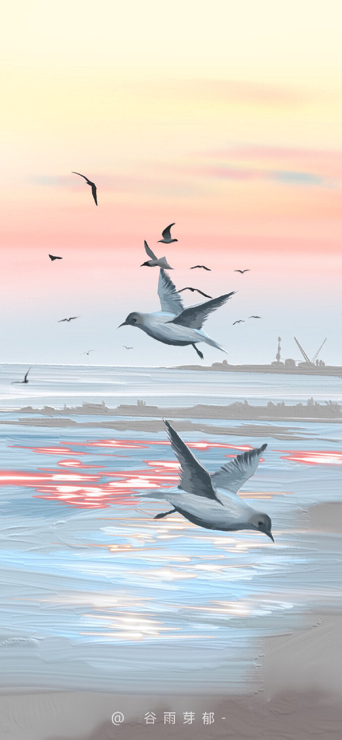 温柔油画风壁纸
画师@谷雨芽郁_ ​​​​
图源微博，二传注明