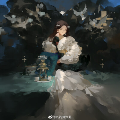 画师微博：九钱算六卦