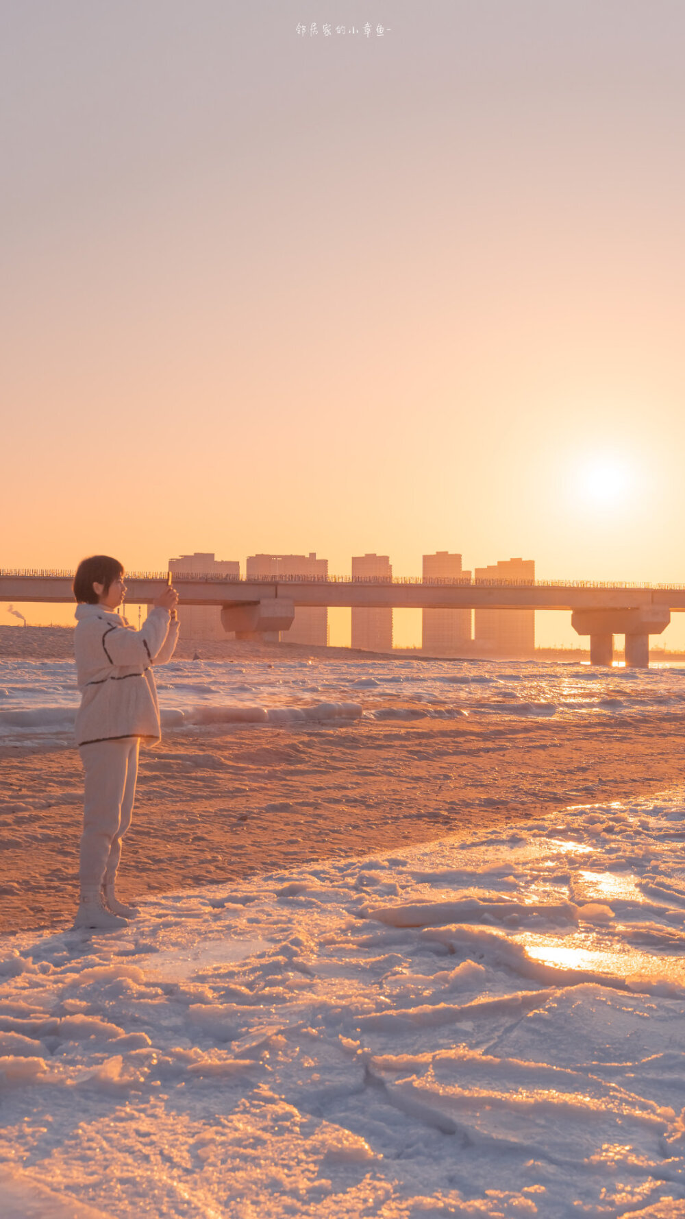 总会有人陪你看夕阳与大海
摄影：@邻居家的小章鱼- ​