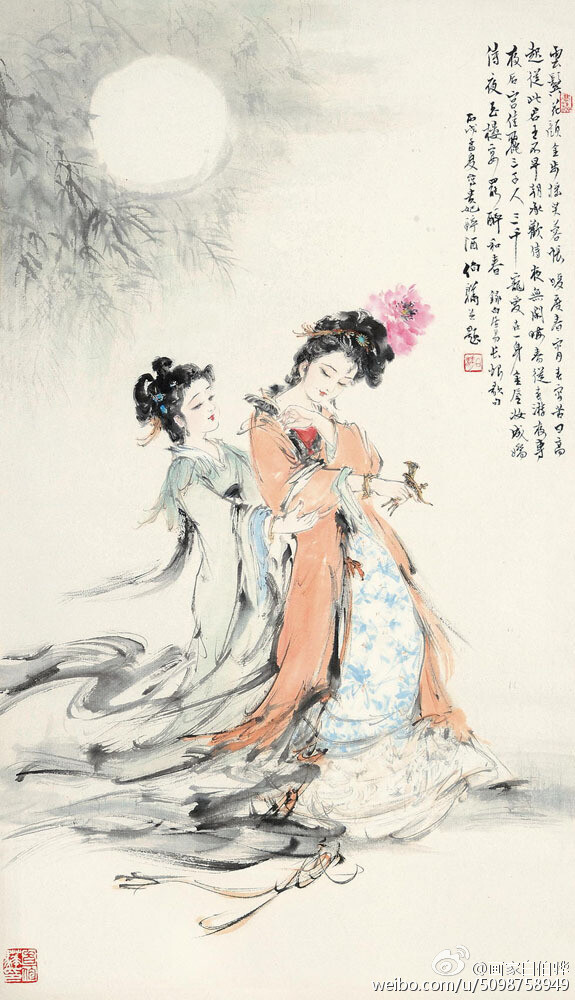 白伯骅仕女画