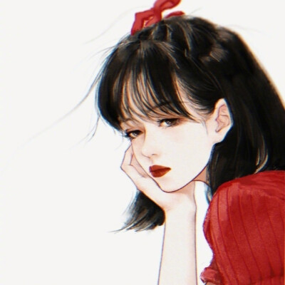 红色系列女生头像头像