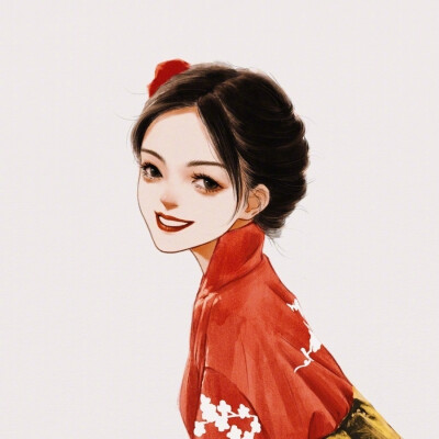 红色系列女生头像头像