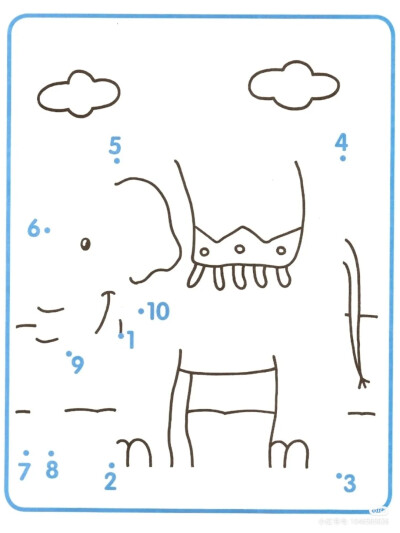 1-10数字连线绘画