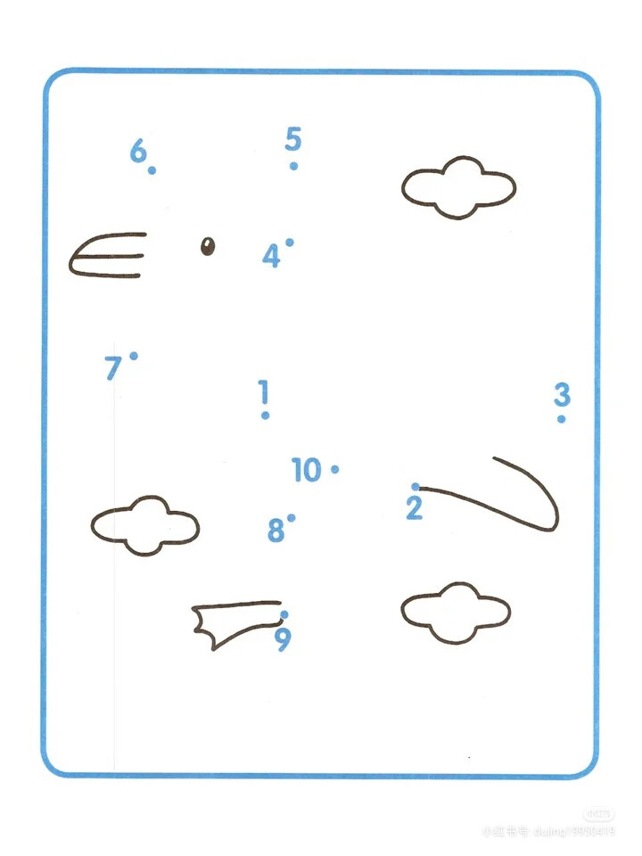 幼儿园数字连线绘画