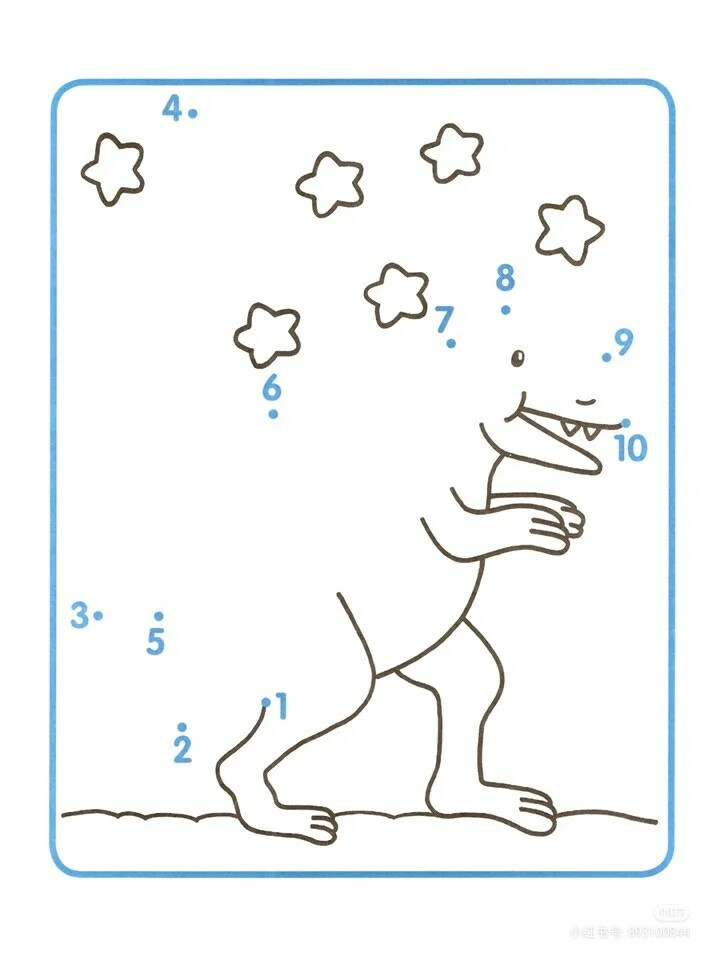 幼儿园数字连线绘画