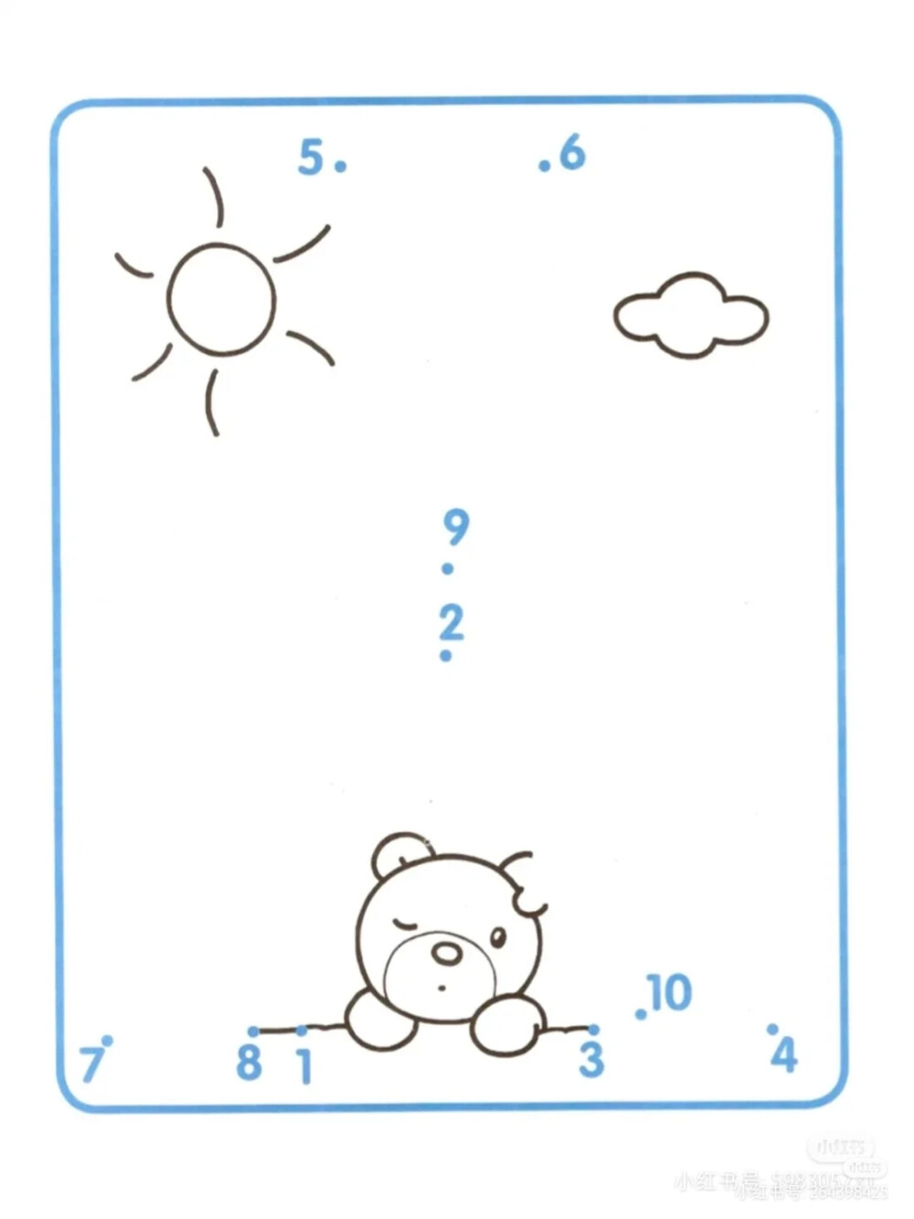 幼儿园数字连线绘画