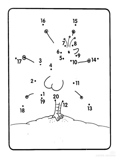 幼儿园数字连线绘画