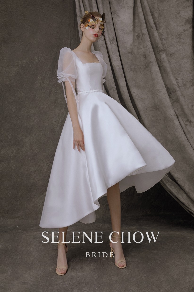 SELENE CHOW 白色系礼服，图源微博cr：@设计师Selene Chow