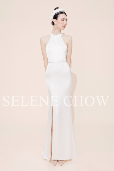 SELENE CHOW 白色系礼服，图源微博cr：@设计师Selene Chow