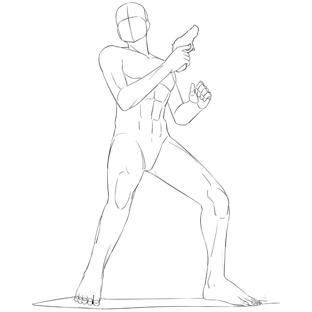 帅气的持枪姿势，即使握不到枪，也想将这帅气的姿势画出来。今天给大家分享的这套人体素材就是关于不同角度的持枪姿势，教你如何抓住一个完美的角度，将持枪的姿势画出最由气势的感觉！
如有侵权请私信，我们及时删除处理
名动漫·赛高学画