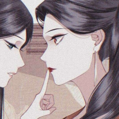 动漫闺蜜百合头像