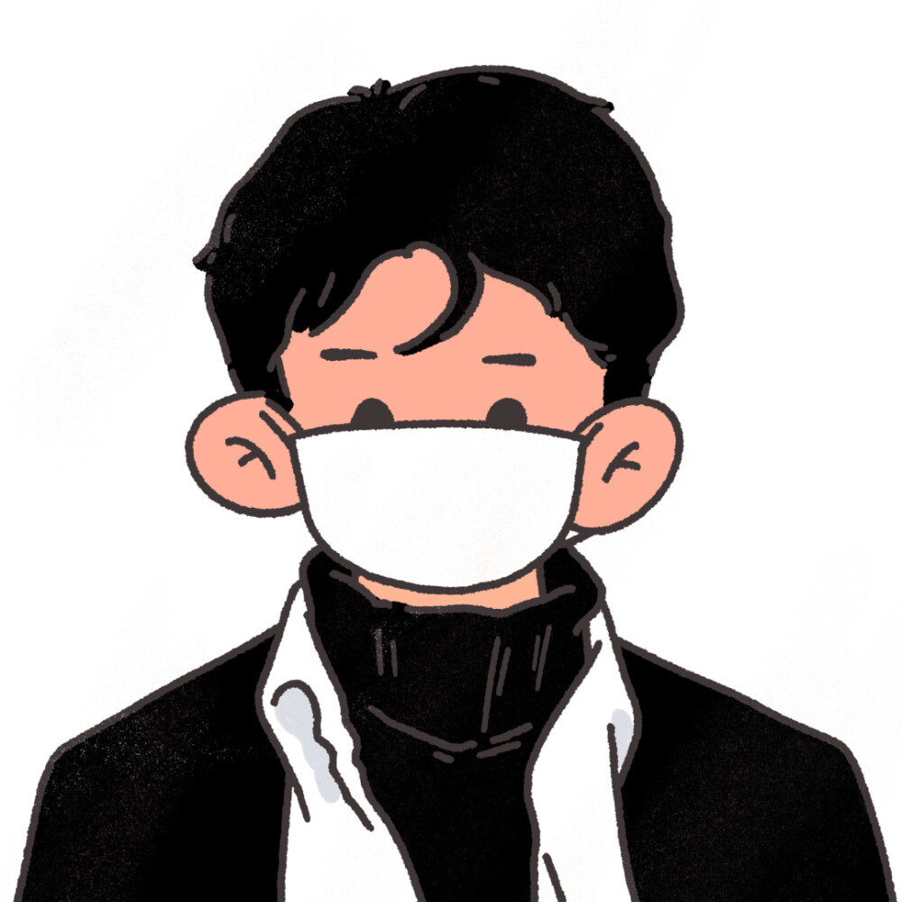 男生头像｜城市戴口罩的通勤日常画师：豫源Azure