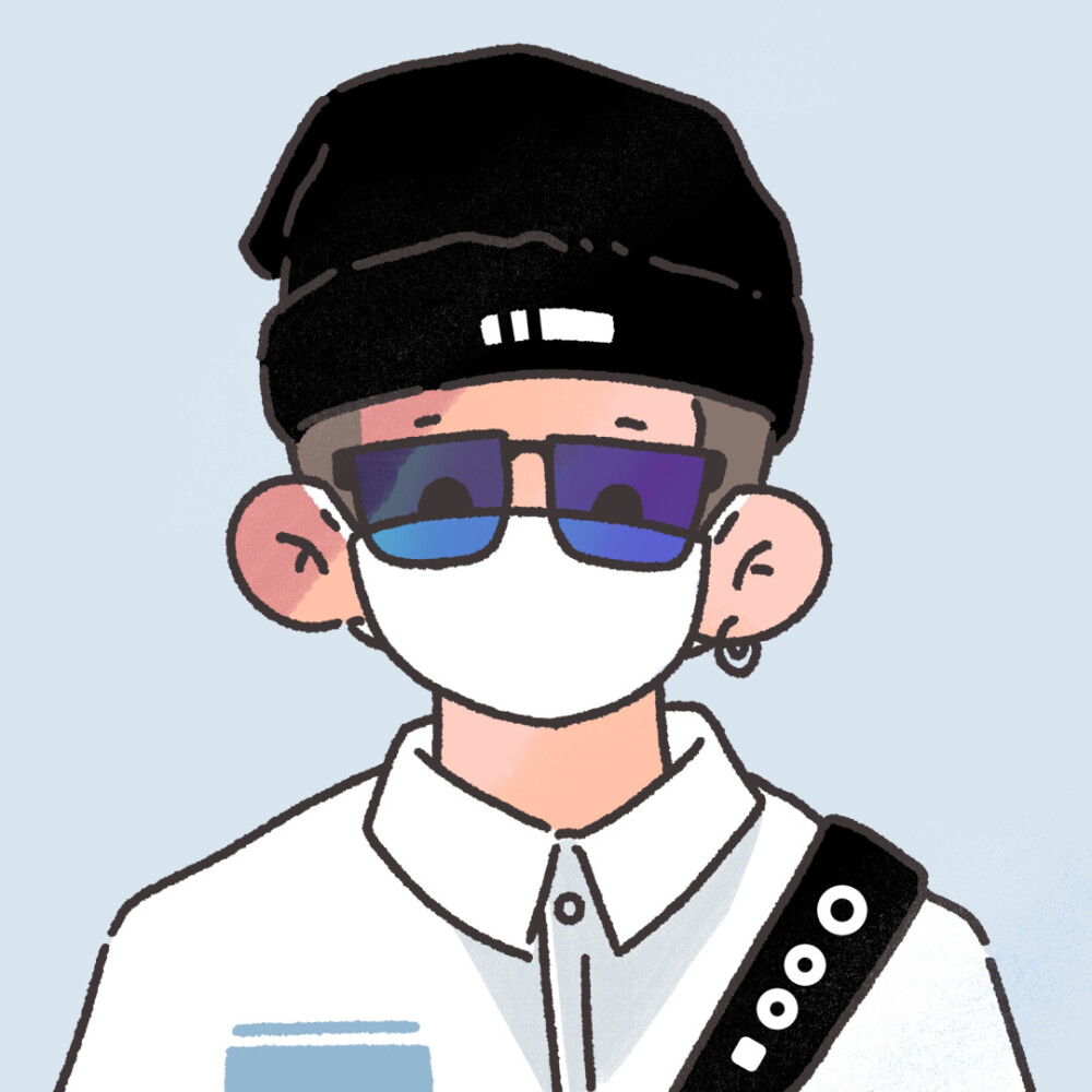 男生头像｜城市戴口罩的通勤日常画师：豫源Azure